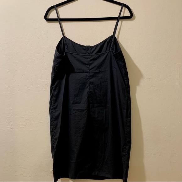 Helmut Lang Black Mini Slip Dress with Button Detailing - Size 6 (EUC) - Picture 6 of 6